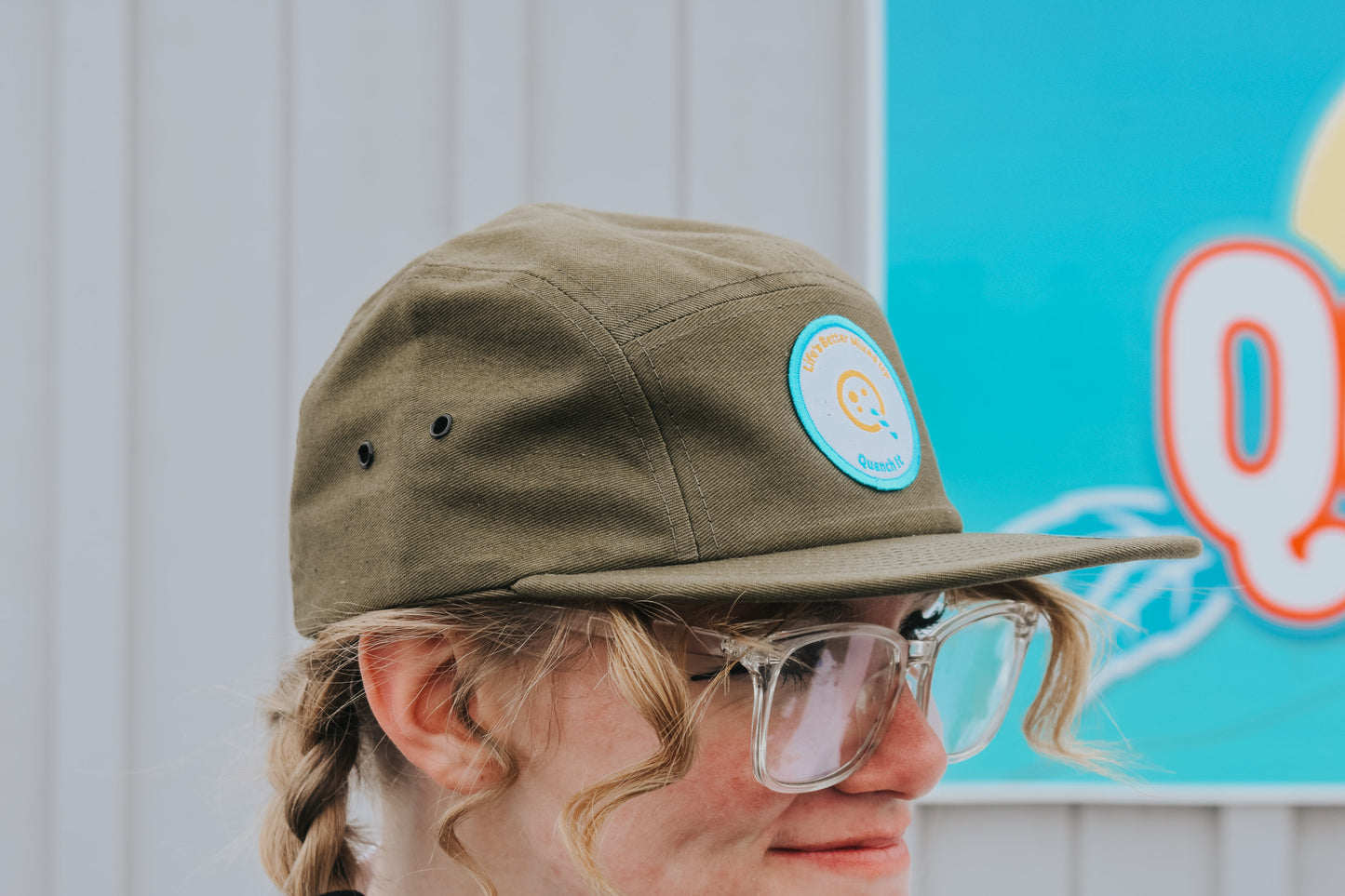 5 Panel Flat Brim Patch Hat